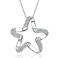 Clavicola donne argento cinque punte diamante intarsiato stella & collana - Pagina 1