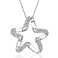 Clavicola donne argento cinque punte diamante intarsiato stella & collana - Pagina 1