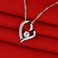 viola diamante intarsiato a forma di cuore in argento gioielli donne collana - Pagina 3