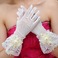 Guanti da sposa Perline Traslucido All Aperto Bianco Pizzo Pieno finger - Pagina 1