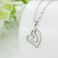 Argento diamante a forma di cuore di donne breve intarsiato collana pendente - Pagina 2