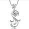 Donne moda pavone collana & pendente argento intarsiate del diamante - Pagina 1