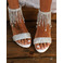 Nuovi sandali da donna con strass Sandali con tacco spesso Sandali da sposa per banchetti - Pagina 2