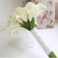 La sposa tiene una simulazione calla lily fiore bouquet damigelle fiore fiore ragazza mano - Pagina 3