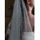 Velo di perle spray argento scintillante da sposa velo da chiesa con trascinamento copricapo da sposa - Pagina 7
