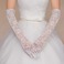 Guanti da sposa Caduta Formale in pizzo Super lungo Pieno finger Bianco - Pagina 1