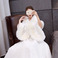 Mantello da sposa di grandi dimensioni scialle caldo da sposa in pelliccia sintetica - Pagina 1