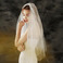 Semplice velo da sposa sposa copricapo da sposa studio fotografico velo per foto velo doppio ordine perla - Pagina 1