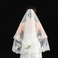 Velo da sposa elegante velo corto vero velo fotografico uno strato di velo da sposa bianco avorio - Pagina 1