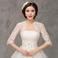 Scialle da sposa moda Applique Ombra Giacca Bianco Pizzo francese - Pagina 1