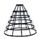 5 cerchi hollow birdcage performance di danza nuziale cosplay cinque cerchi con sottoveste regolabile in osso - Pagina 3