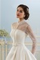 Abito da sposa Fiocco Bendaggio Maniche Lunghe Lungo Super Satin tradizionali - Pagina 2