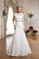 Abito da sposa Maniche Corte A-Line Shiena Sheer Applique Primavera - Pagina 1