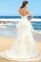 Abito da sposa A-Line Naturale unbacked Increspature senza spalline - Pagina 2