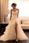 Abito da sposa Senza Maniche unbacked Gonna lunga Organza Con Velo - Pagina 1