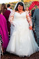 Abito da sposa in pizzo Tulle Formale a linea V-Scollo Treno di spazzata - Pagina 2