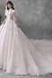 Abito da sposa Maniche Corte Bendaggio Naturale Tulle Cappellini A-Line - Pagina 3