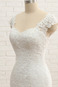 Abito da sposa Sirena Pizzo Formale Naturale Pizzo Overlay Collo drappeggiato - Pagina 6