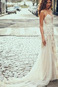 Abito da sposa Eleganti Spiaggia Pizzo Overlay Senza Maniche Cerniera - Pagina 2