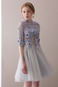 Abito da cocktail Tulle Naturale Eleganti al ginocchio a linea Non Specificato - Pagina 5
