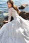 Abito da sposa A-Line Spiaggia Quanto V-Scollo Maniche Lunghe in pizzo - Pagina 2