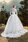 Abito da sposa Bateau Maniche Lunghe Ball Gown Lungo Gilet Allacciato - Pagina 2