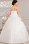 Abito da sposa Primavera Chiesa Basque Vita senza spalline Lungo Ball Gown - Pagina 4