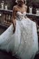 Abito da sposa Romantici Applique collo Sweetheart Tulle unbacked - Pagina 1