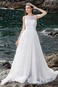 Abito da sposa Spiaggia Naturale Tulle A-Line Lungo decorato - Pagina 1