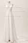 Abito da sposa Semplici Collo drappeggiato A-Line Chiffon Triangolo Invertito - Pagina 4