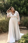 Abito da sposa Gonna lunga Spiaggia Maniche Lunghe Naturale XL in pizzo - Pagina 1