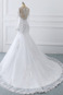 Abito da sposa Cerniera Tulle V-Scollo Naturale bordo tornito Lungo - Pagina 4