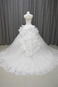 Abito da sposa decorato Lungo Eleganti Festoni A-Line Pieghe Corpetto - Pagina 6