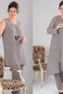 Abito mamma sposa Primavera Alle Caviglie U-Scollo due Pezzi Corpo a mela - Pagina 1
