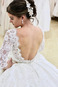 Abito da sposa Vintage Triangolo Invertito A-Line Pizzo Overlay Quanto - Pagina 2