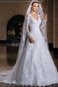 Abito da sposa Con Velo A-Line Lungo Applique Scollo a v V Primavera - Pagina 1
