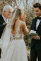 Abito da sposa Pizzo Naturale Non Specificato Profondo V-scollo Una linea pavimento lunghezza - Pagina 2