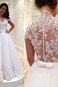 Abito da sposa Formale All Aperto V-Scollo Pizzo francese Maniche Corte - Pagina 1