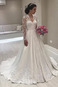 Abito da sposa Profondo scollo a v Pudica Applique Illusione maniche - Pagina 1