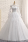 Abito da sposa A-Line Illusione maniche Lace Coperta Modello diritto - Pagina 1