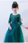 Abito cerimonia bambina Piccola t Tulle Naturale Perline a linea Cerniera - Pagina 5