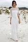 Abito da sposa Lungo Gilet Naturale A-Line sarsenet Romantici - Pagina 1