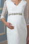 Abito da sposa Premaman V-Scollo gonna a vita alta gonna Impero Alta Coperta - Pagina 5