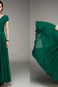 Abito da sera A-Line Chiffon Estate Pieghe Corpetto Maniche Corte - Pagina 3