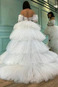 Abito da sposa Naturale Autunno Tulle Allacciato Asimmetrici slittamento senza spalline - Pagina 2