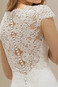 Abito da sposa Cappellini Piccola t Pizzo francese Lungo Shiena Sheer - Pagina 3