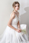 Abito da sposa A-Line linea di tè lunghezza tessuto all'aperto Naturale - Pagina 3