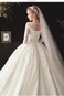 Abito da sposa A-Line Maniche a 3/4 Allacciato Bateau Illusione maniche - Pagina 6