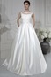 Abito da sposa Shiena Sheer Maniche Corte Naturale eleganza Bateau - Pagina 1