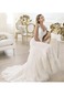 Abito da sposa Pizzo Senza Maniche unbacked Naturale Queen Anne A-Line - Pagina 3